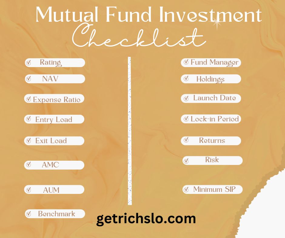 mutual fund investment checklist india